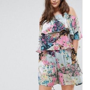 ASOS Shorts - ASOS Mixed Floral High Waisted Shorts Sz 18 ASOS Shorts - ASOS Mixed Floral High Waisted Shorts Sz 18